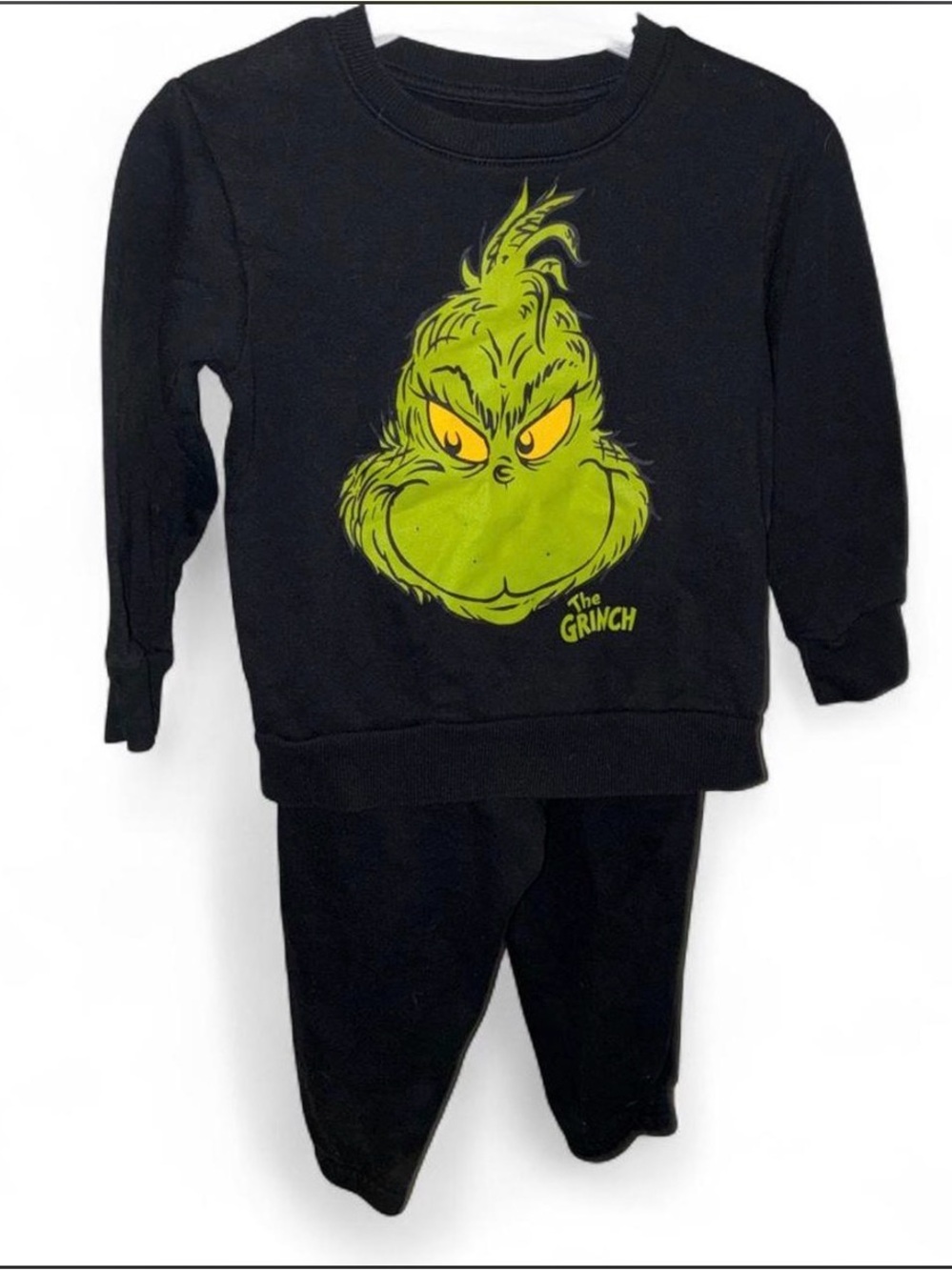 Kids Black The Grinch Jogger Sweatpants - Graphic Fleece Pants